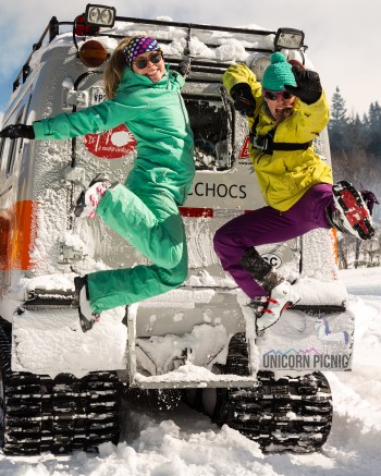 Paige Fitzgerald and Louise Linthilac in the ChicChocs