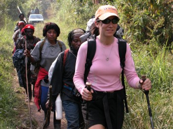 Alison Levine training women in Uganda to climb