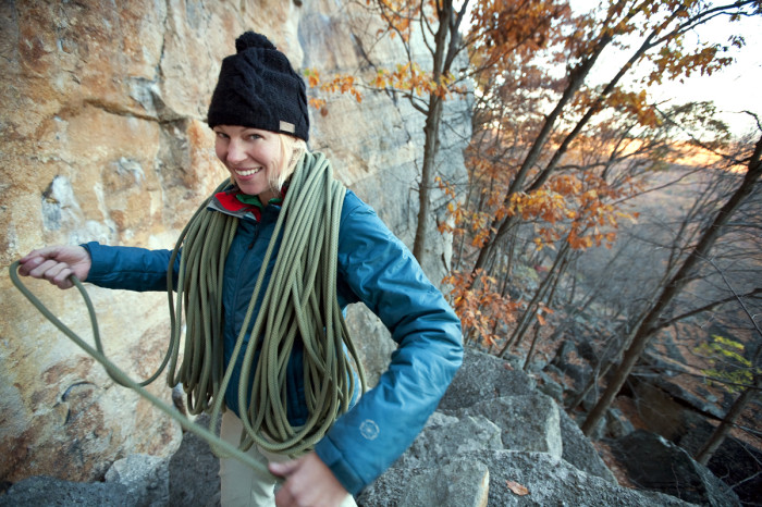 Emilie Drinkwater climbing in the Gunks. Photo: Tomás Donoso, www.tomasdonoso.com