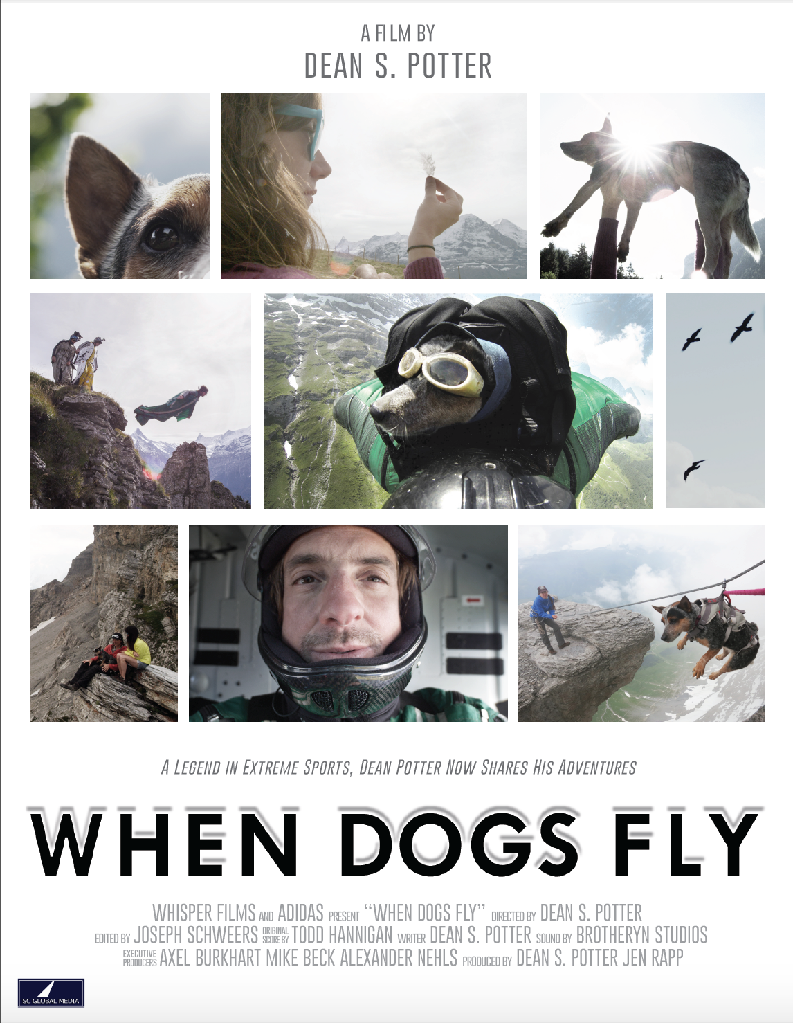 My dog can fly. Dean Potter and Whisper Dogs can Fly.