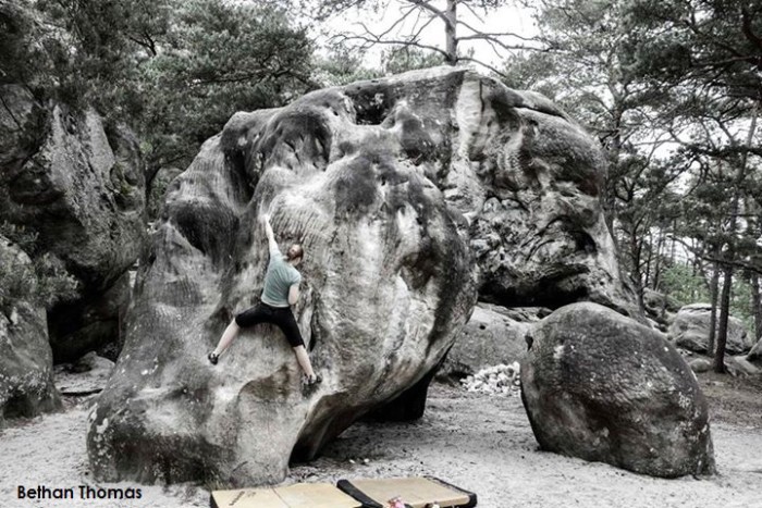 Bouldering in Fontainebleau, France